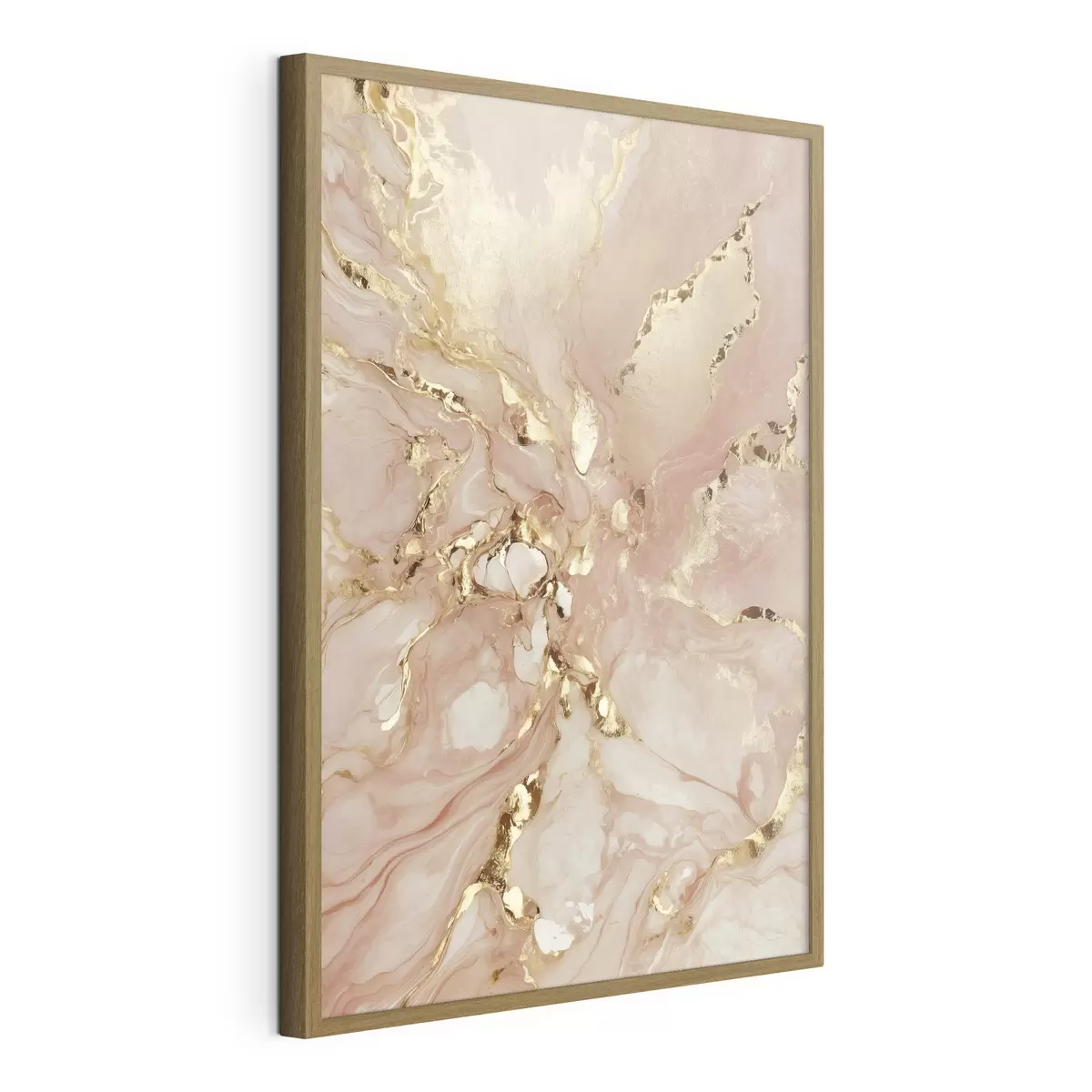 Poster Motivi astratti rosa e bianchi con accenti f47273