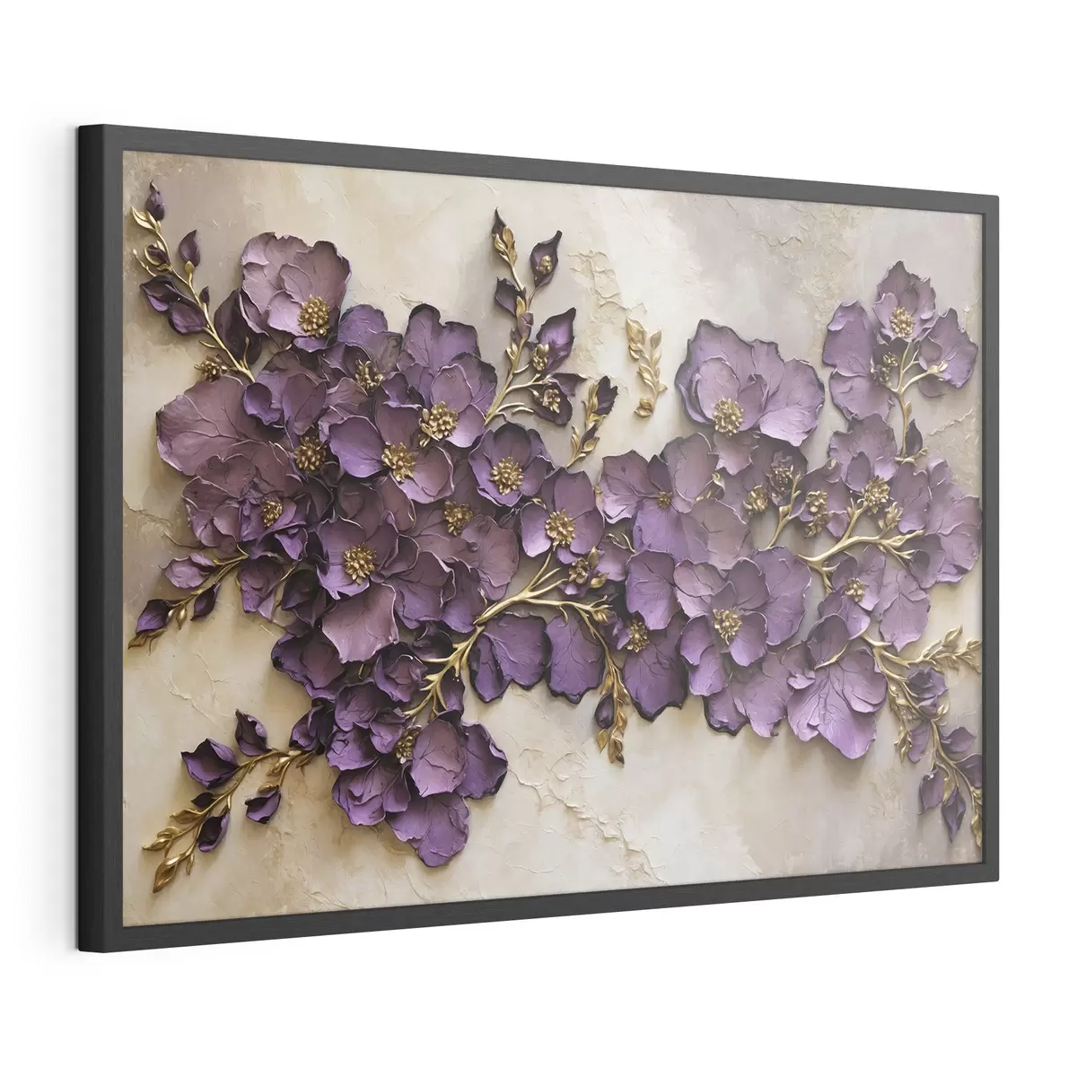Poster Composizione di fiori viola con accenti f47277
