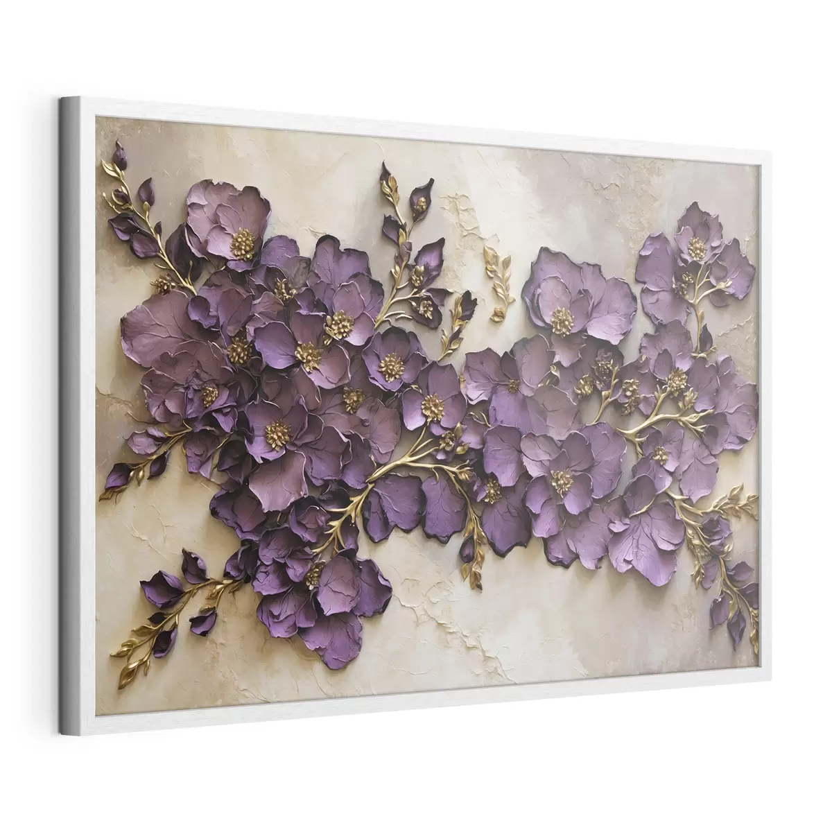 Poster Composizione di fiori viola con accenti f47277