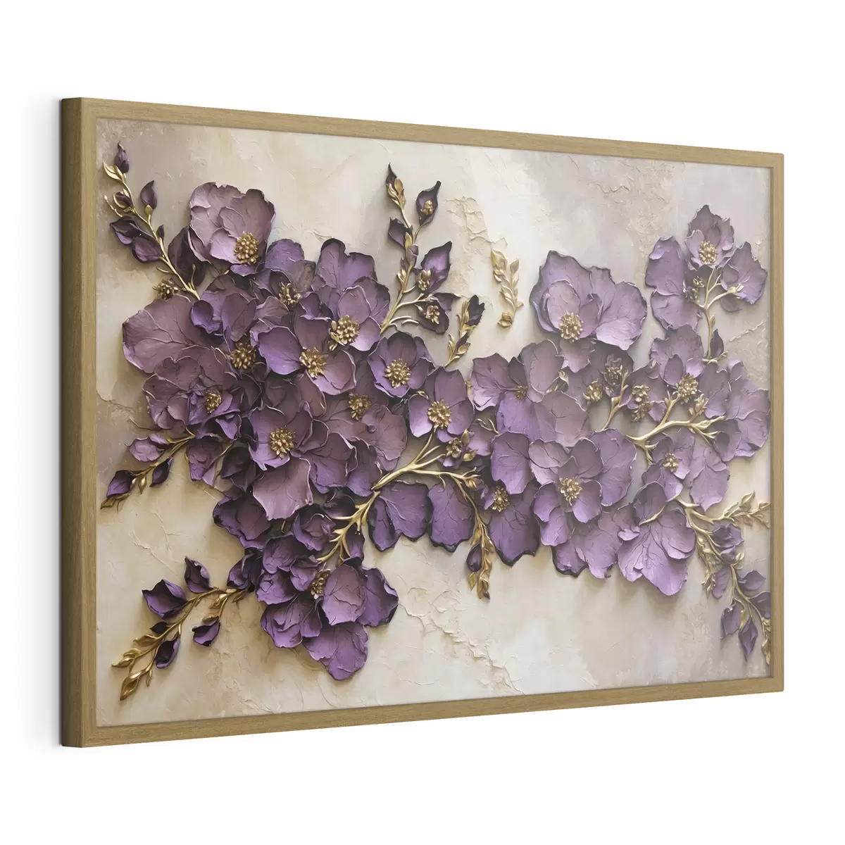 Poster Composizione di fiori viola con accenti f47277