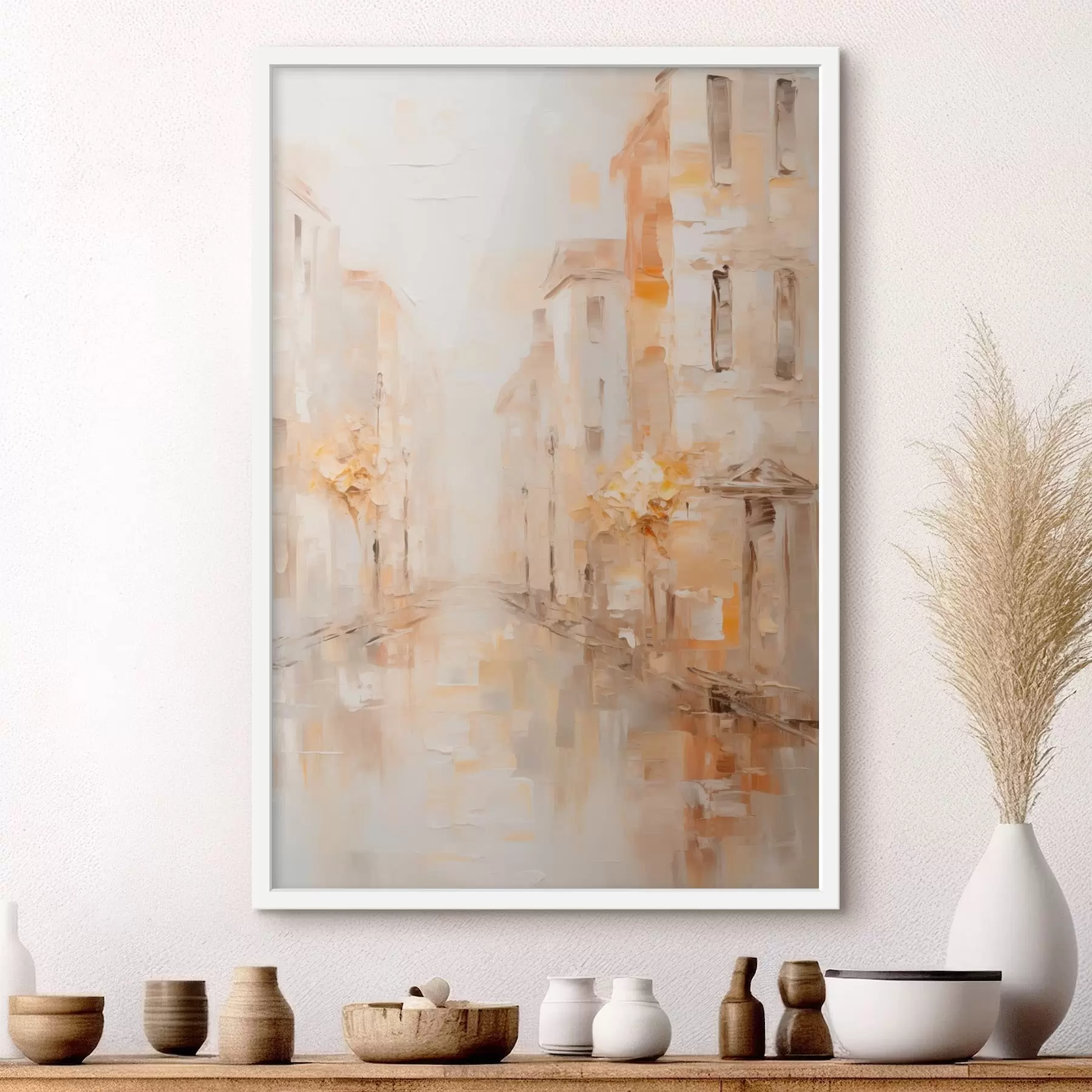 carta da parati Strada cittadina morbida dai toni caldi nr. f47302