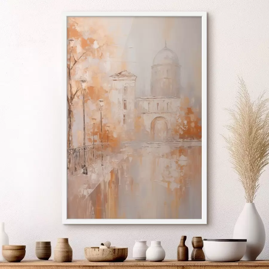 carta da parati Scena cittadina con un arco dai toni caldi nr. f47303