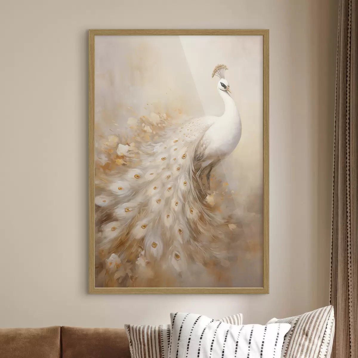 Poster Uccellino leggero con lunga coda dai toni ariosi f47309