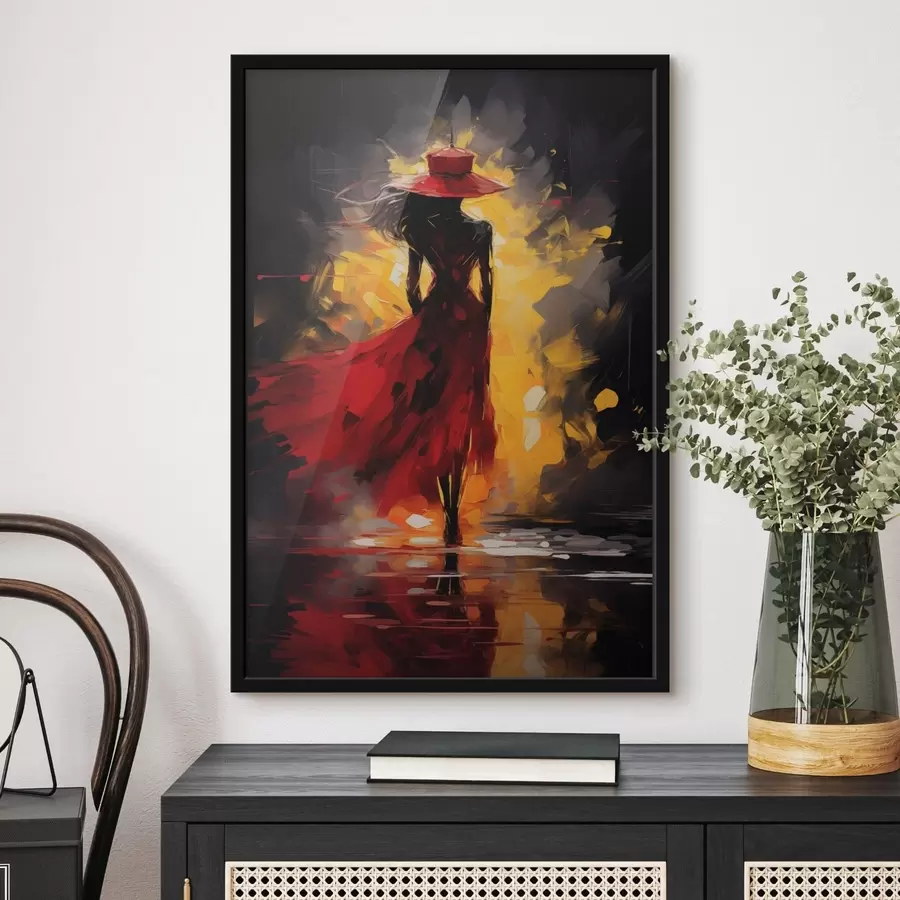 carta da parati Figura in rosso in luce intensa nr. f47318