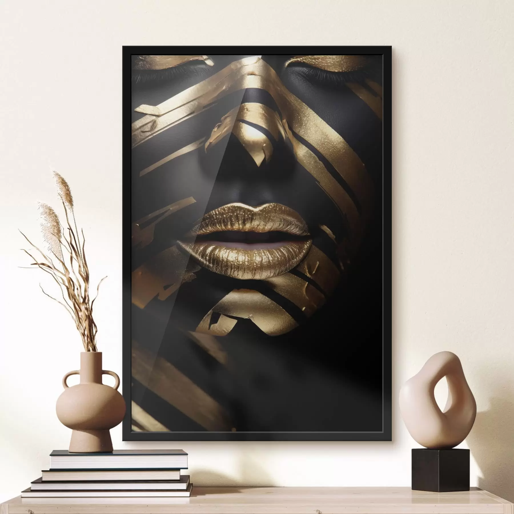 carta da parati Faccia con strisce nere nr. f47320