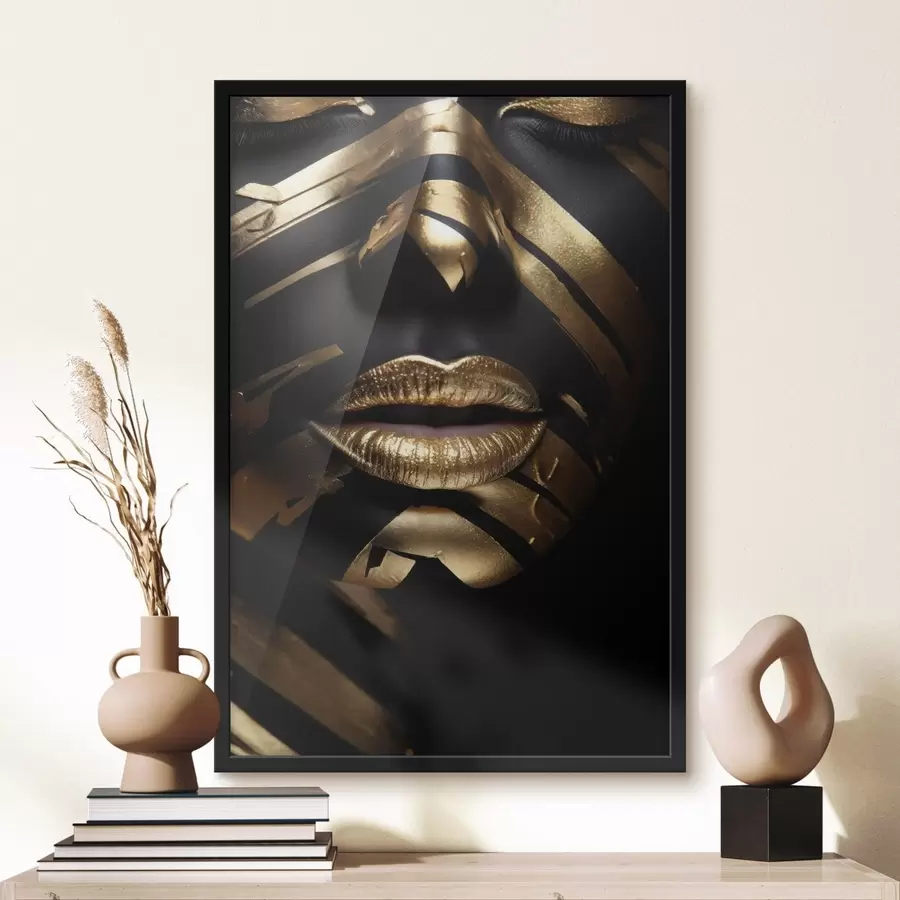 carta da parati Faccia con strisce nere nr. f47320