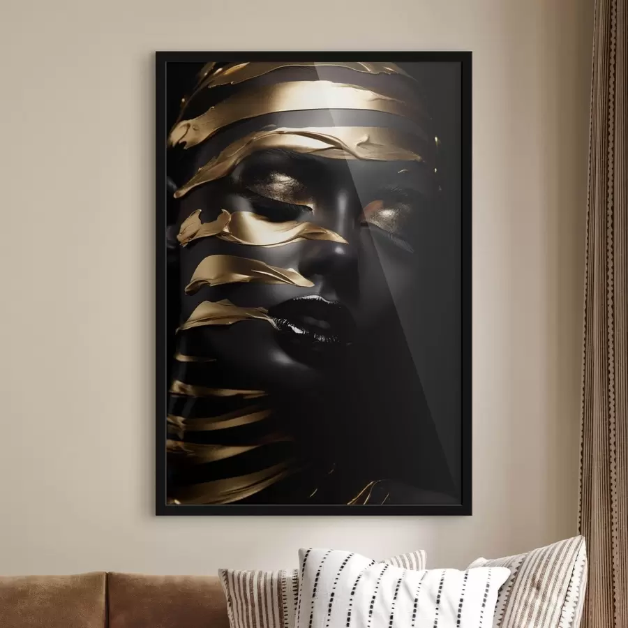 carta da parati Viso con tonalità scura e strisce nr. f47321