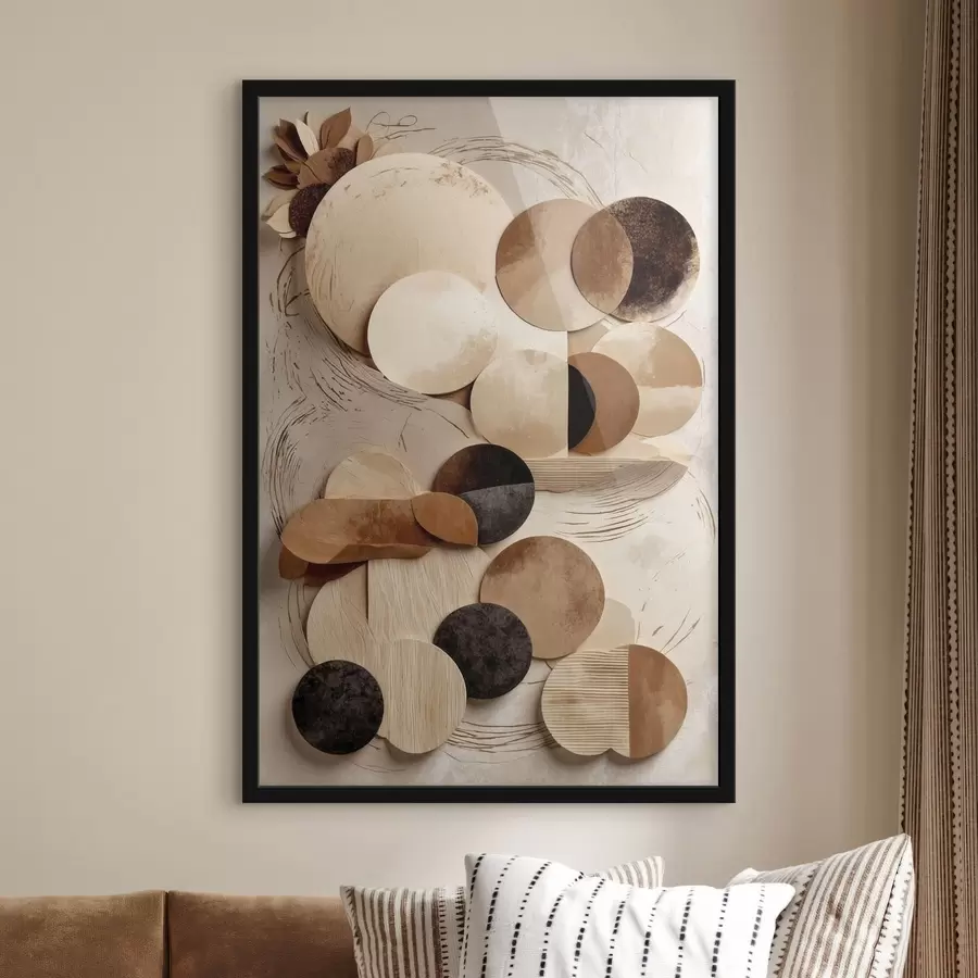 carta da parati Composizione di forme rotonde in toni caldi nr. f47751