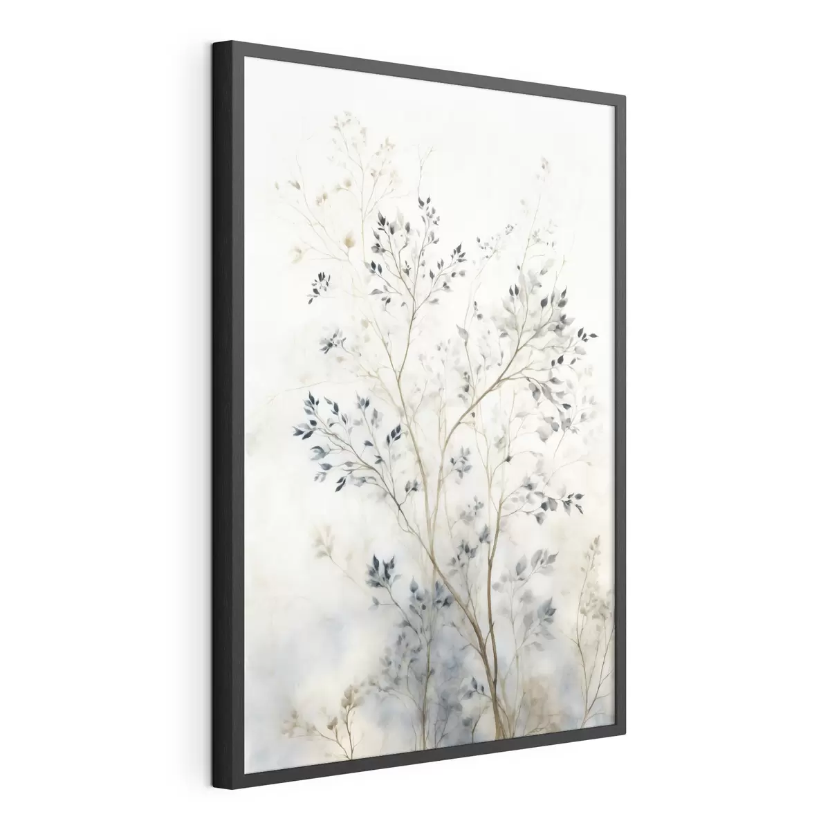 Poster Rami delicati con foglie piccole su sfondo chiaro f47763