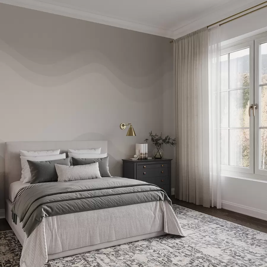 carta da parati Onde astratte in una palette di colori beige neutri nr. w05132v3