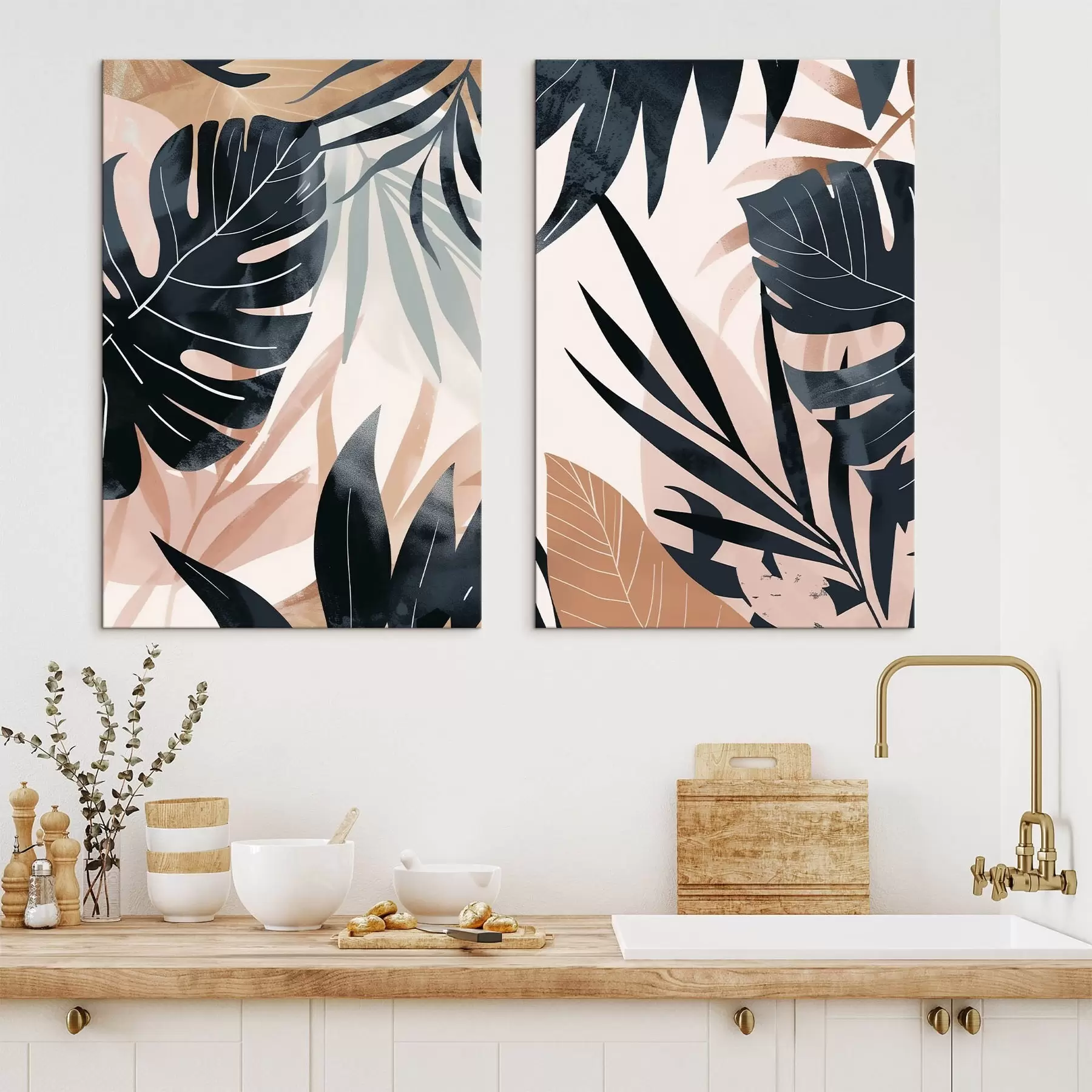 carta da parati Varietà di foglie tropicali nr. m30001