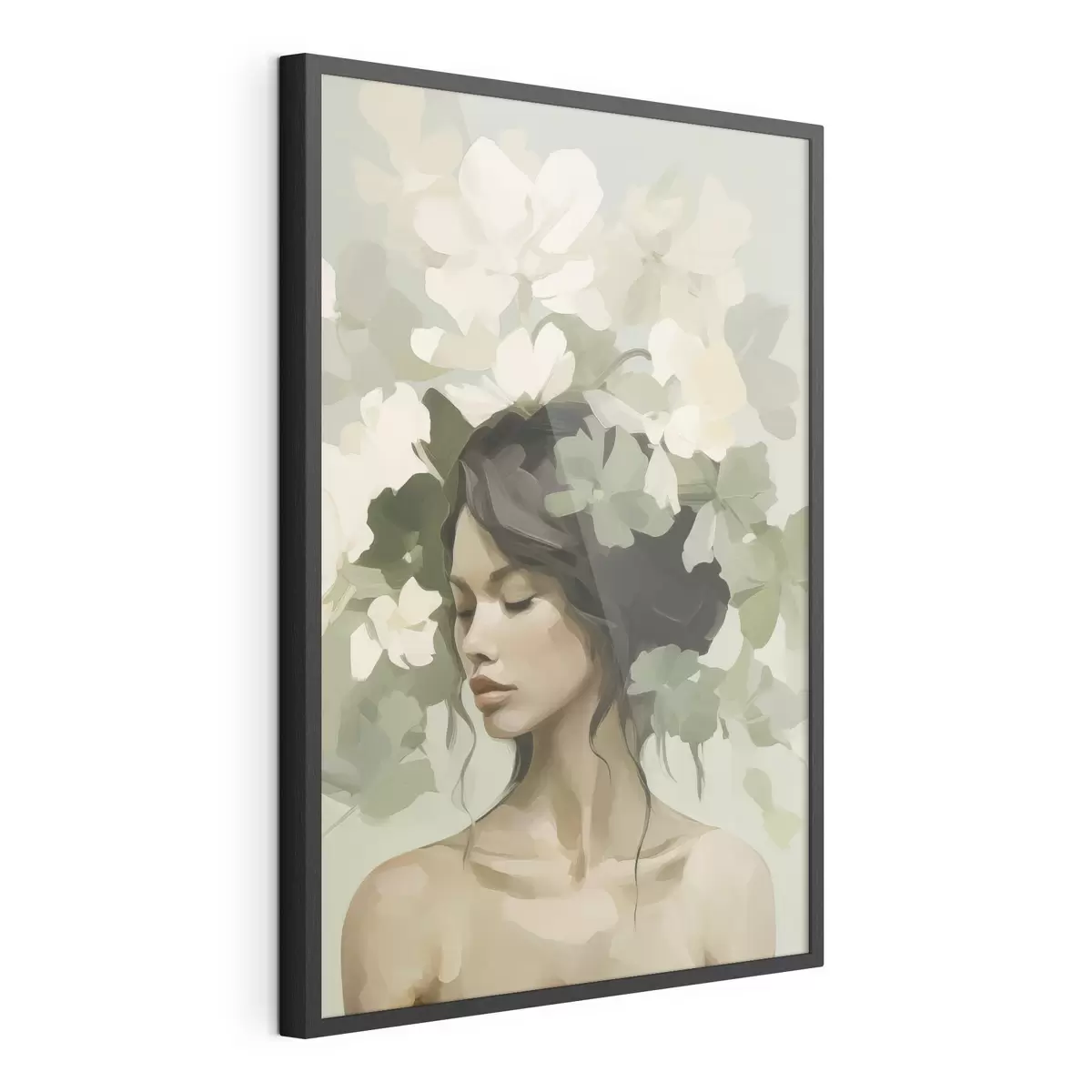 Poster Ritratto di ragazza con corona di fiori f47807