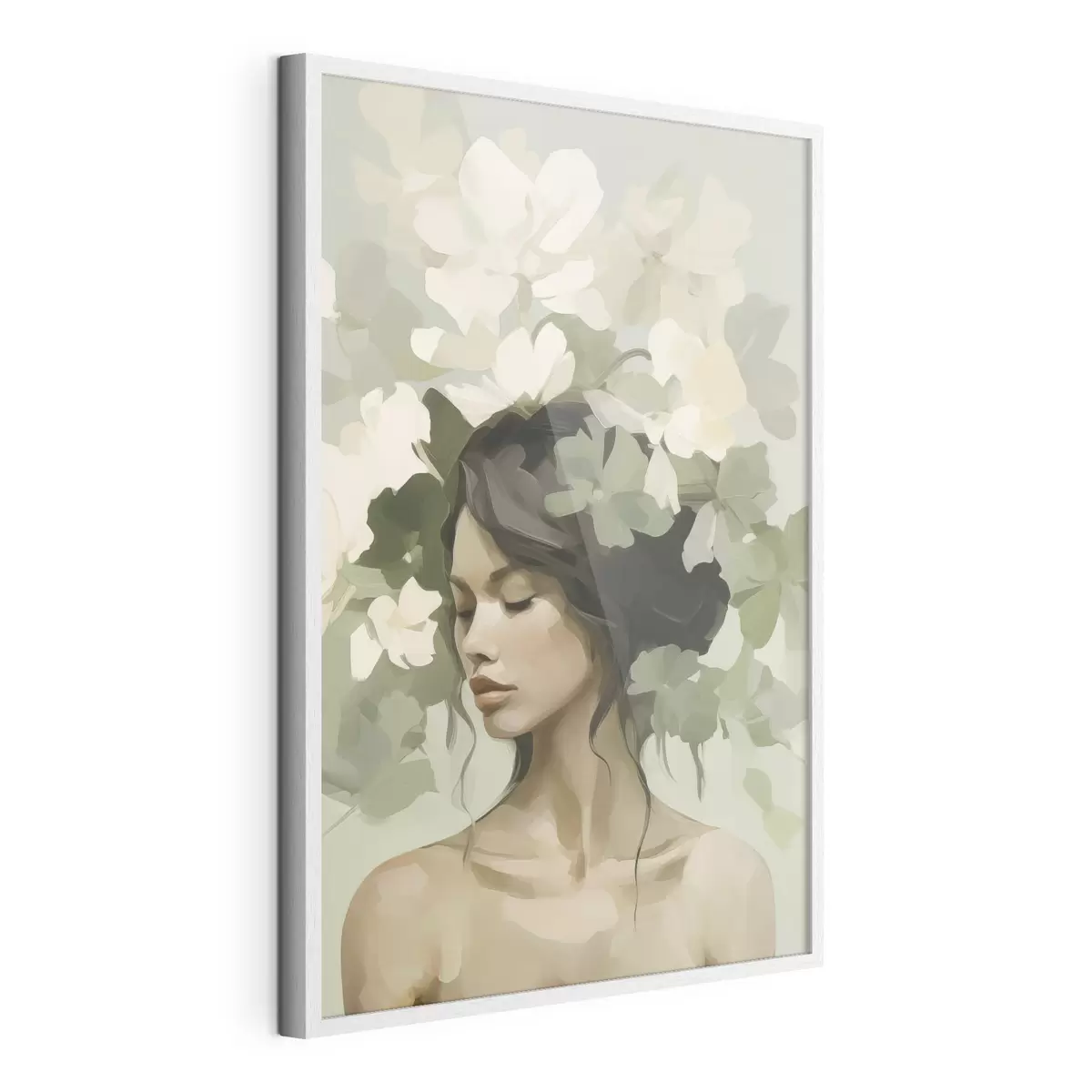 Poster Ritratto di ragazza con corona di fiori f47807