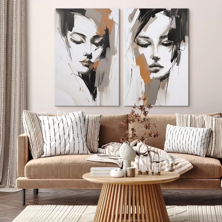 carta da parati Ritratto astratto di una ragazza nr. m30004