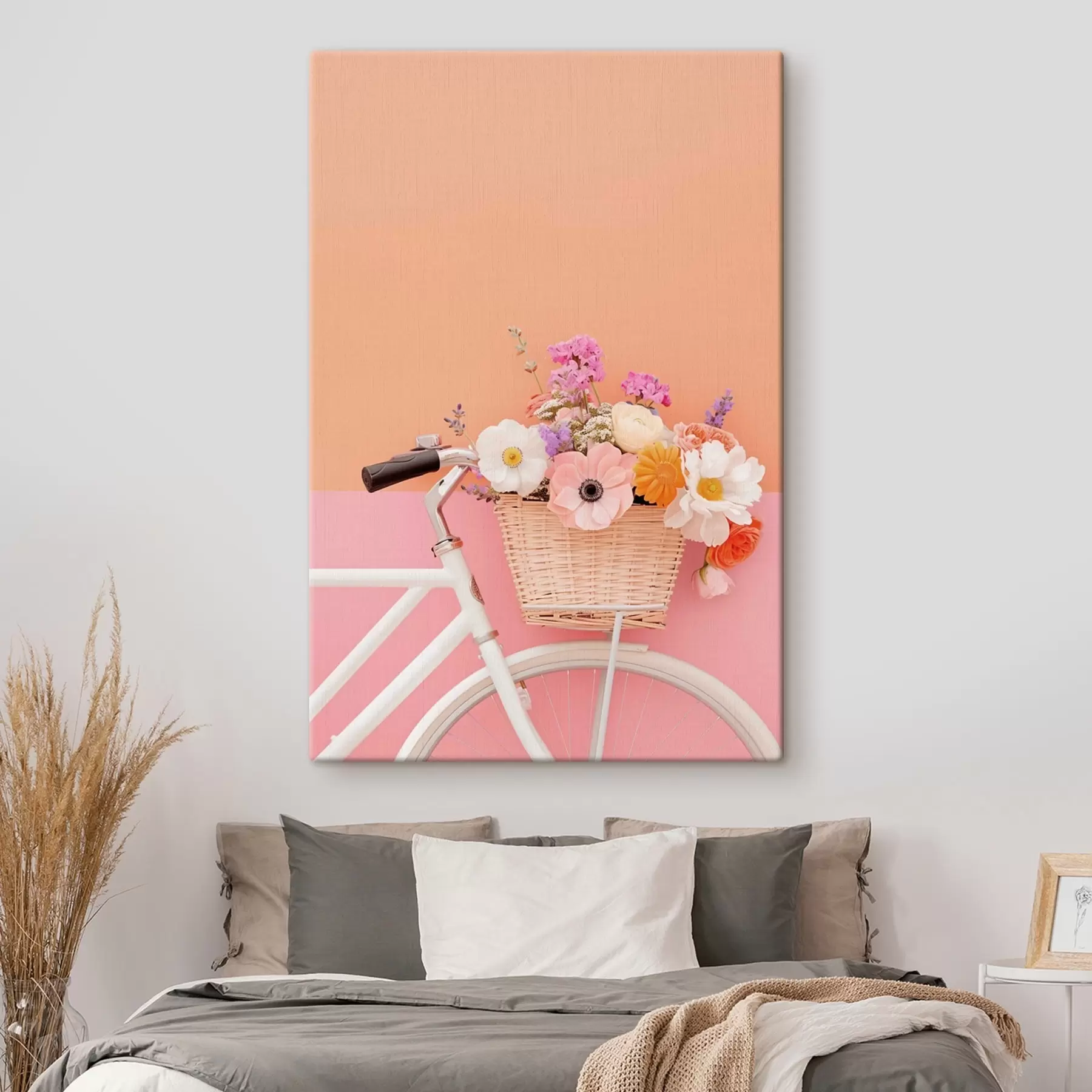 carta da parati Cesto di fiori in stile provenzale, bicicletta nr. s47895