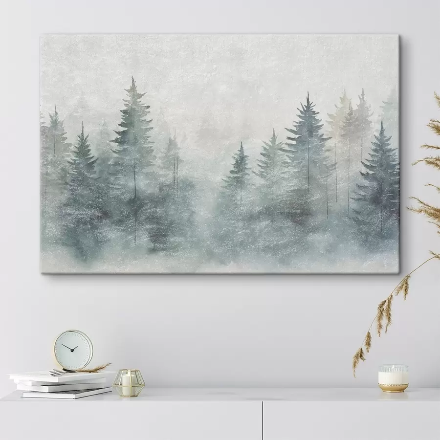 carta da parati Foresta di conifere, stile grunge nr. s47894