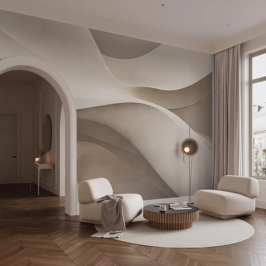 carta da parati Muro astratto, onde nr. w09694