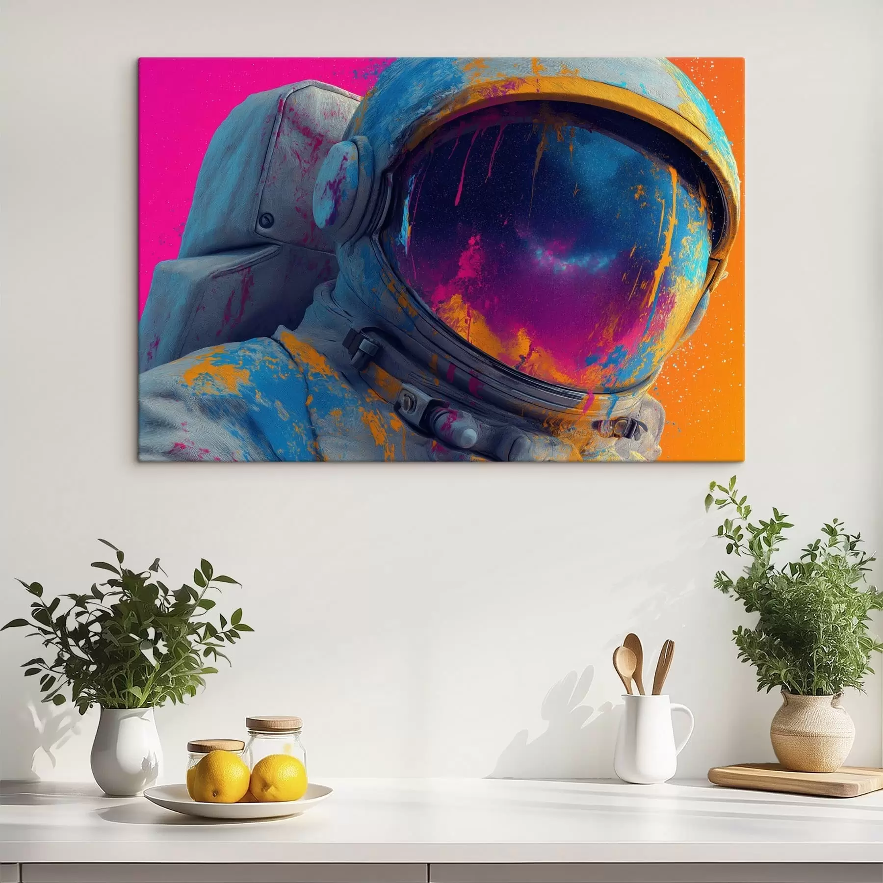 carta da parati Astronauta con un casco luminoso nr. s47905