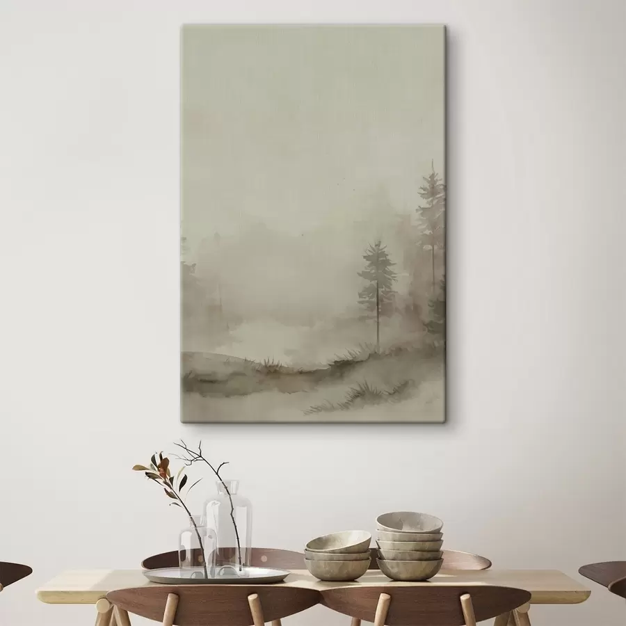 carta da parati Foresta di conifere, imitazione acquerello nr. s47997