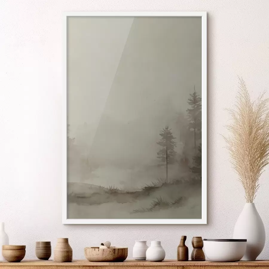 carta da parati Foresta di conifere, imitazione acquerello nr. f47997