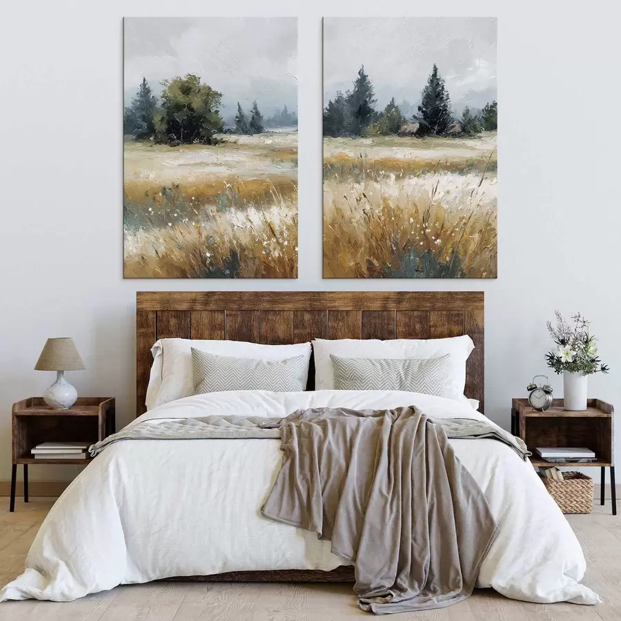 carta da parati Piante da campo, imitazione dipinto a olio nr. m30047