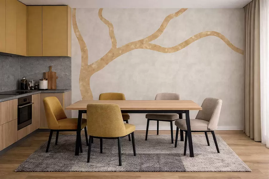 carta da parati Ramo leggero su sfondo chiaro nr. w05144