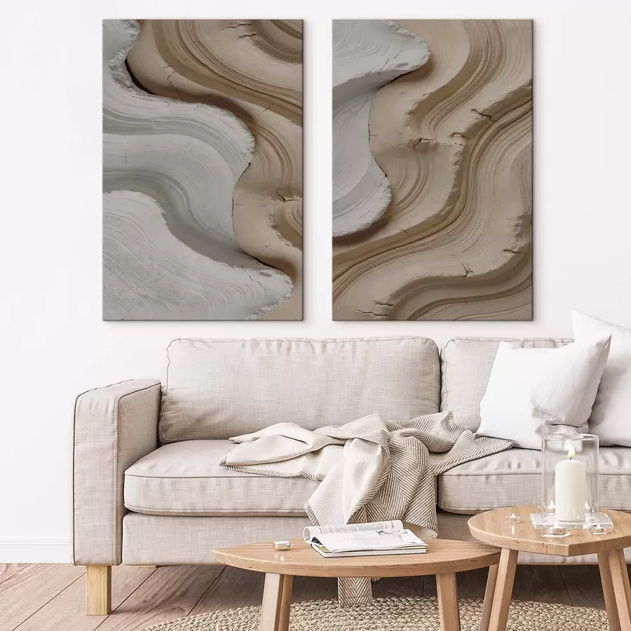 carta da parati Modanatura chiara e beige, imitazione 3D nr. m30080