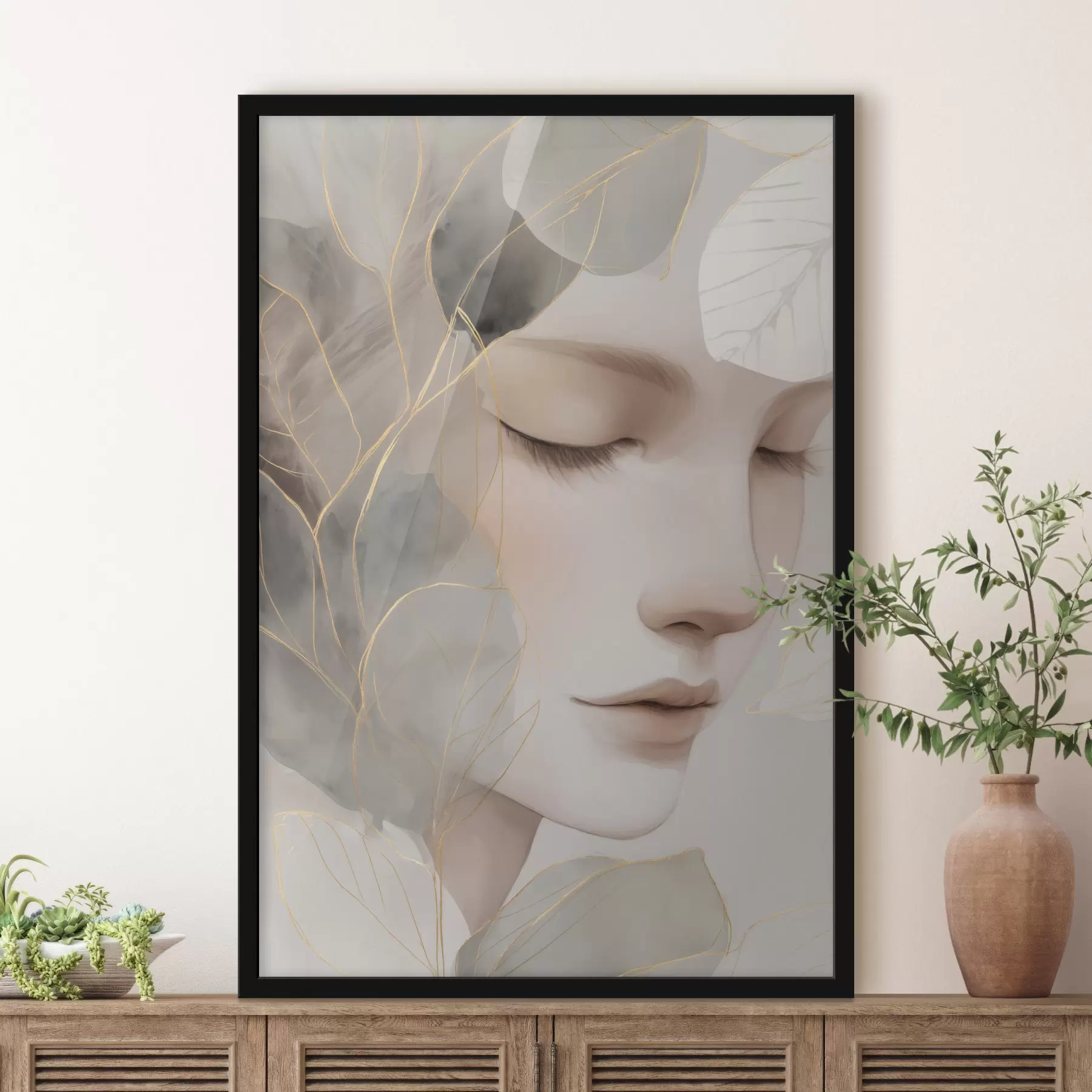 carta da parati ragazza tra le foglie nr. f47937