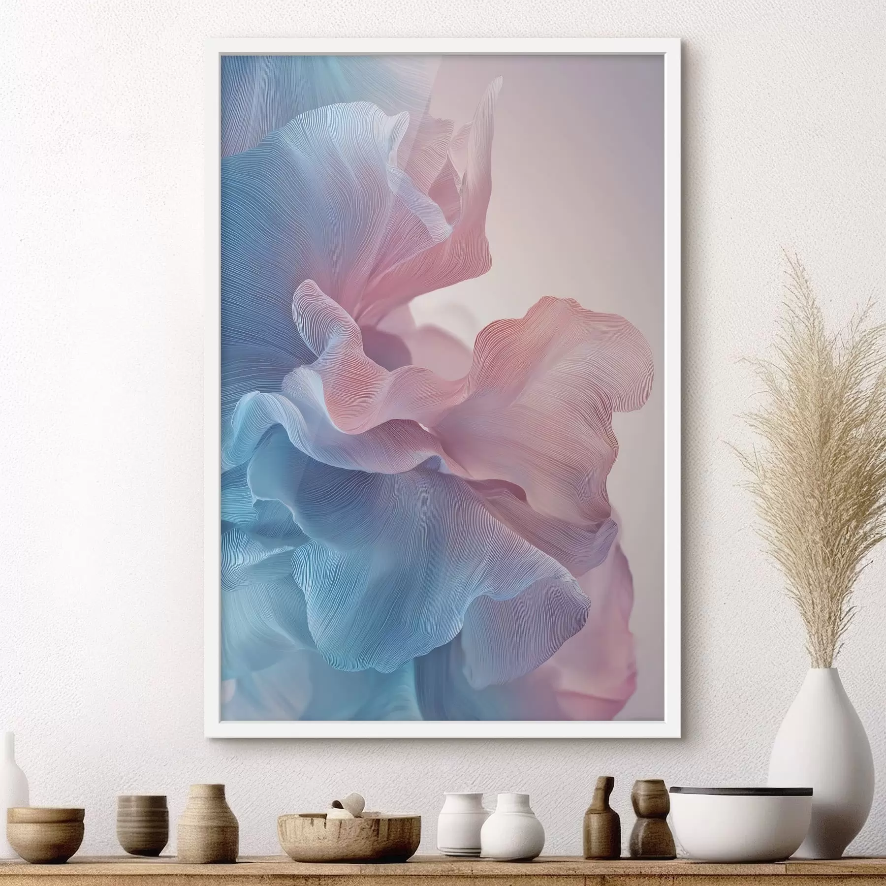 carta da parati onde astratte con effetto volume nr. f47945