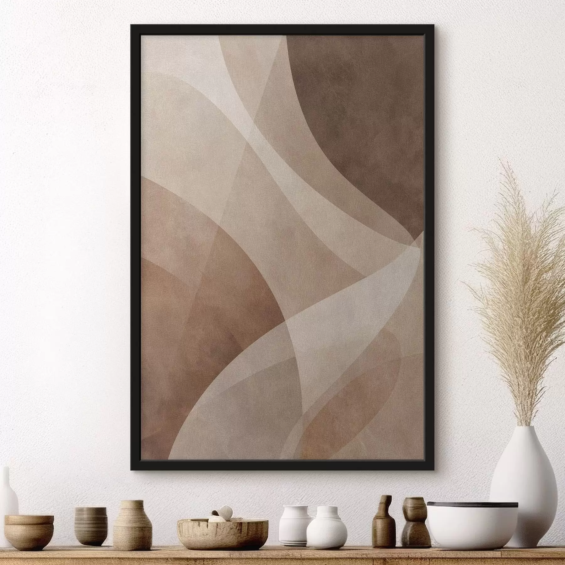 carta da parati onde astratte nei toni del cioccolato nr. f47948