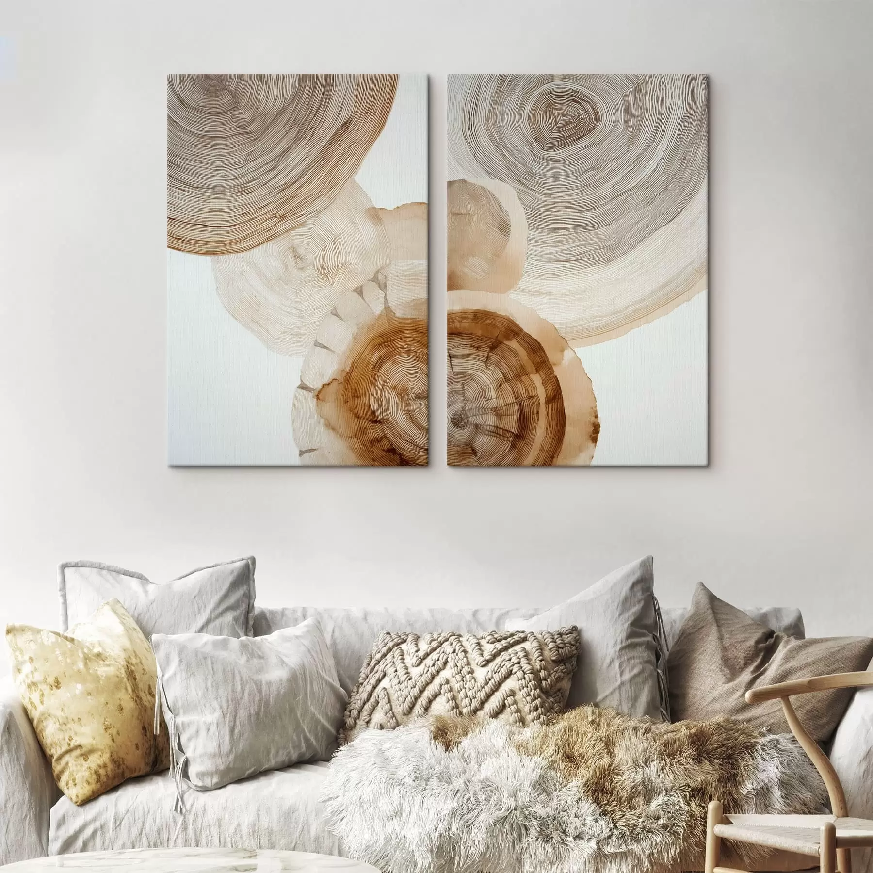 carta da parati anelli annuali astratti degli alberi nr. m30089