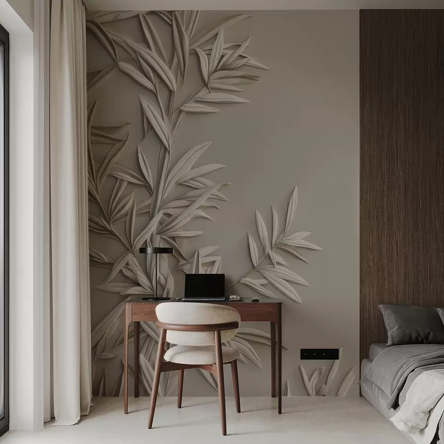 carta da parati Imitazione di foglie in bassorilievo nr. w05244