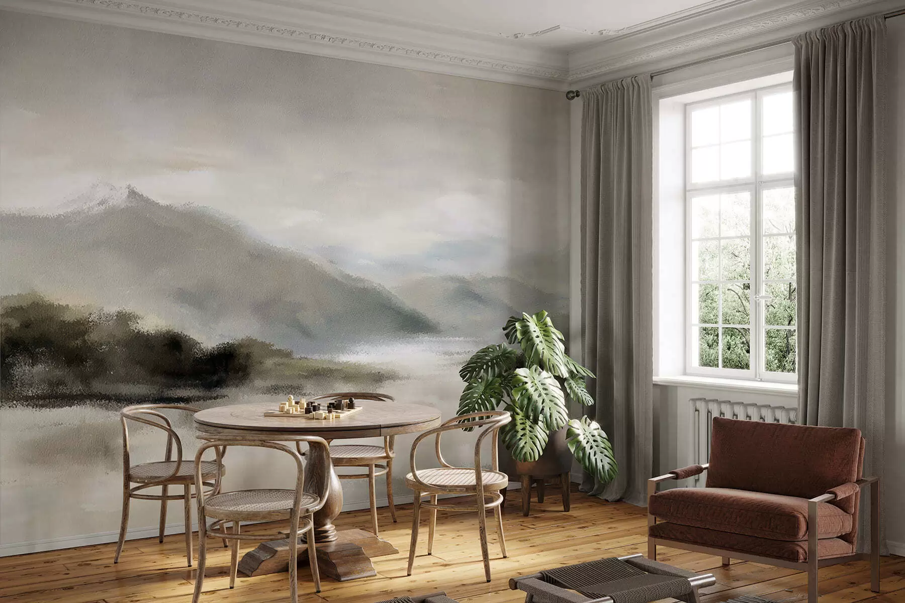 Carta da parati nature Montagne dipinte 