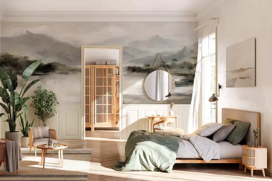 Carta da parati nature Montagne dipinte 