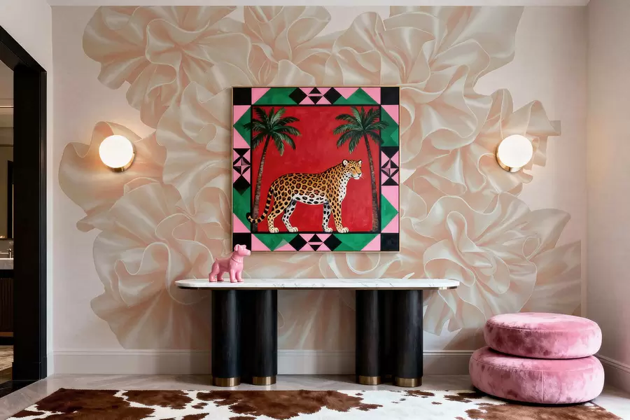 Carta da parati Floreale Imitazione di fiori realizzati con nastri n. w05252