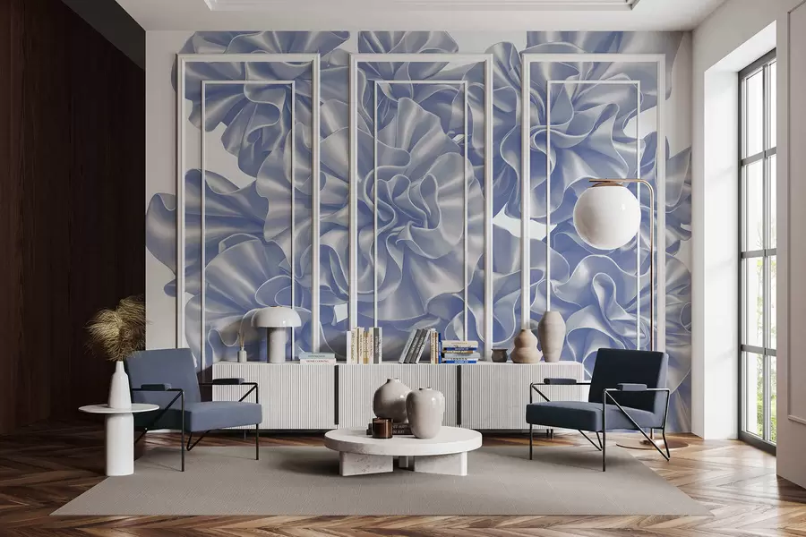 Carta da parati Floreale Imitazione di fiori realizzati con nastri n. w05252v1