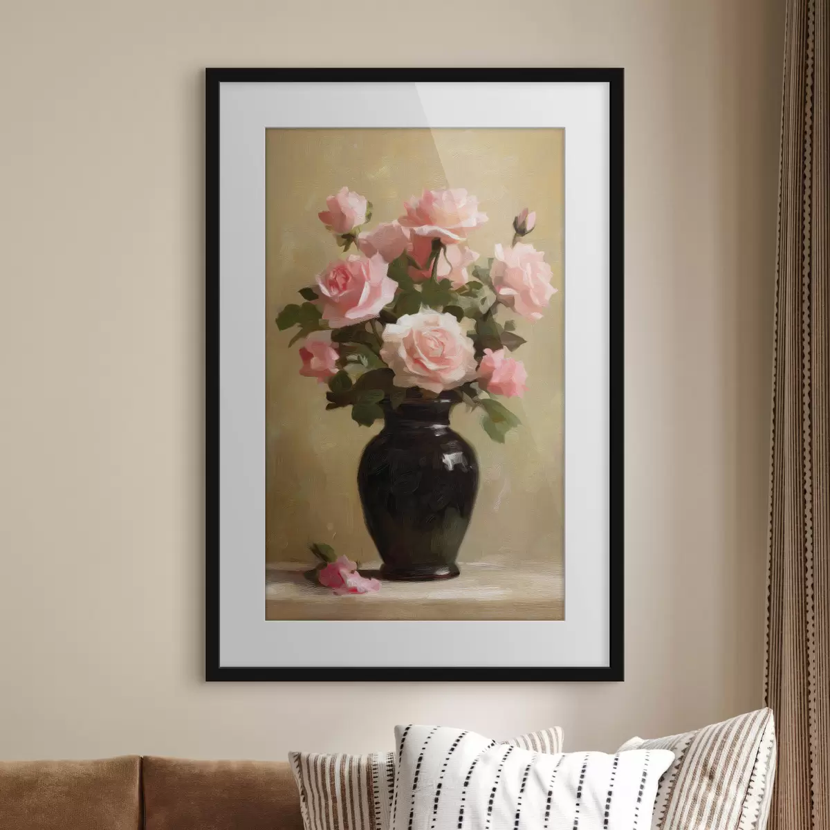 Poster Vaso con rose f48125