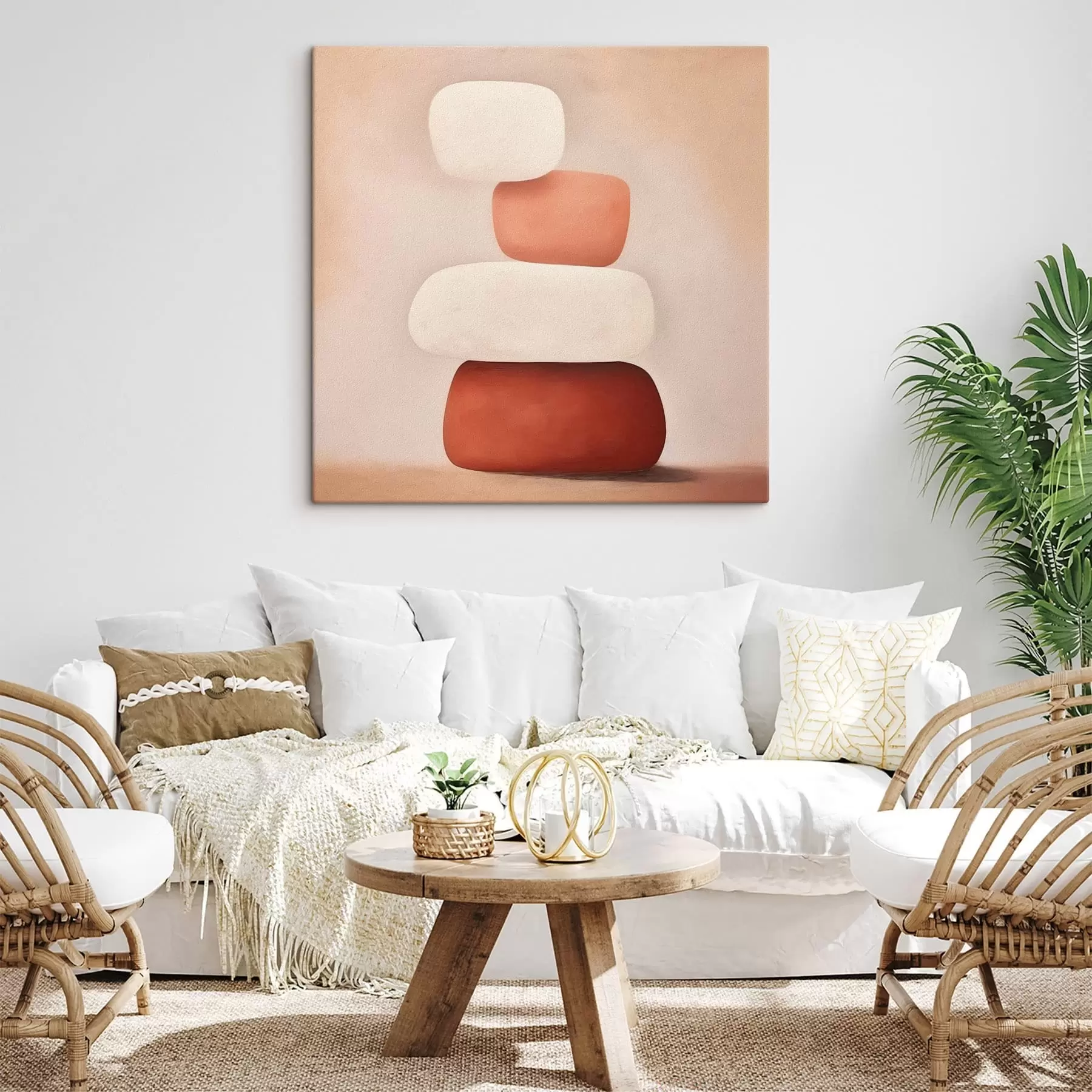 carta da parati composizione astratta minimale di forme sovrapposte nr. s48076