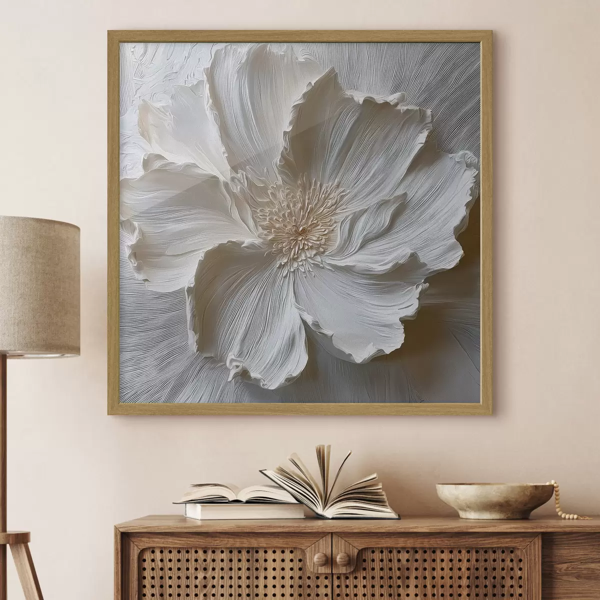 Poster Papavero bianco f48064