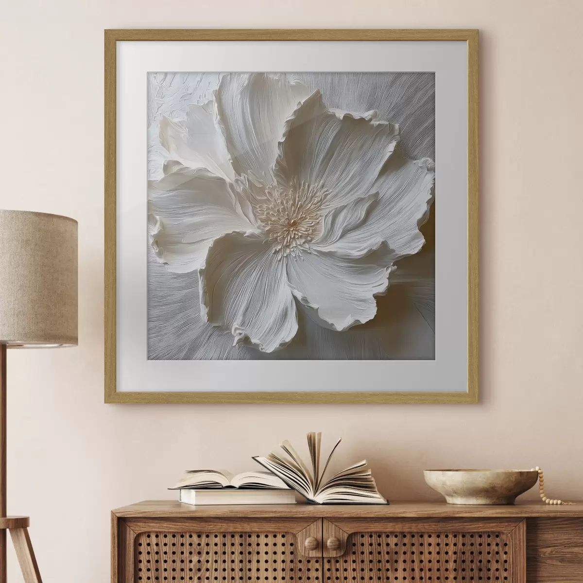 Poster Papavero bianco f48064