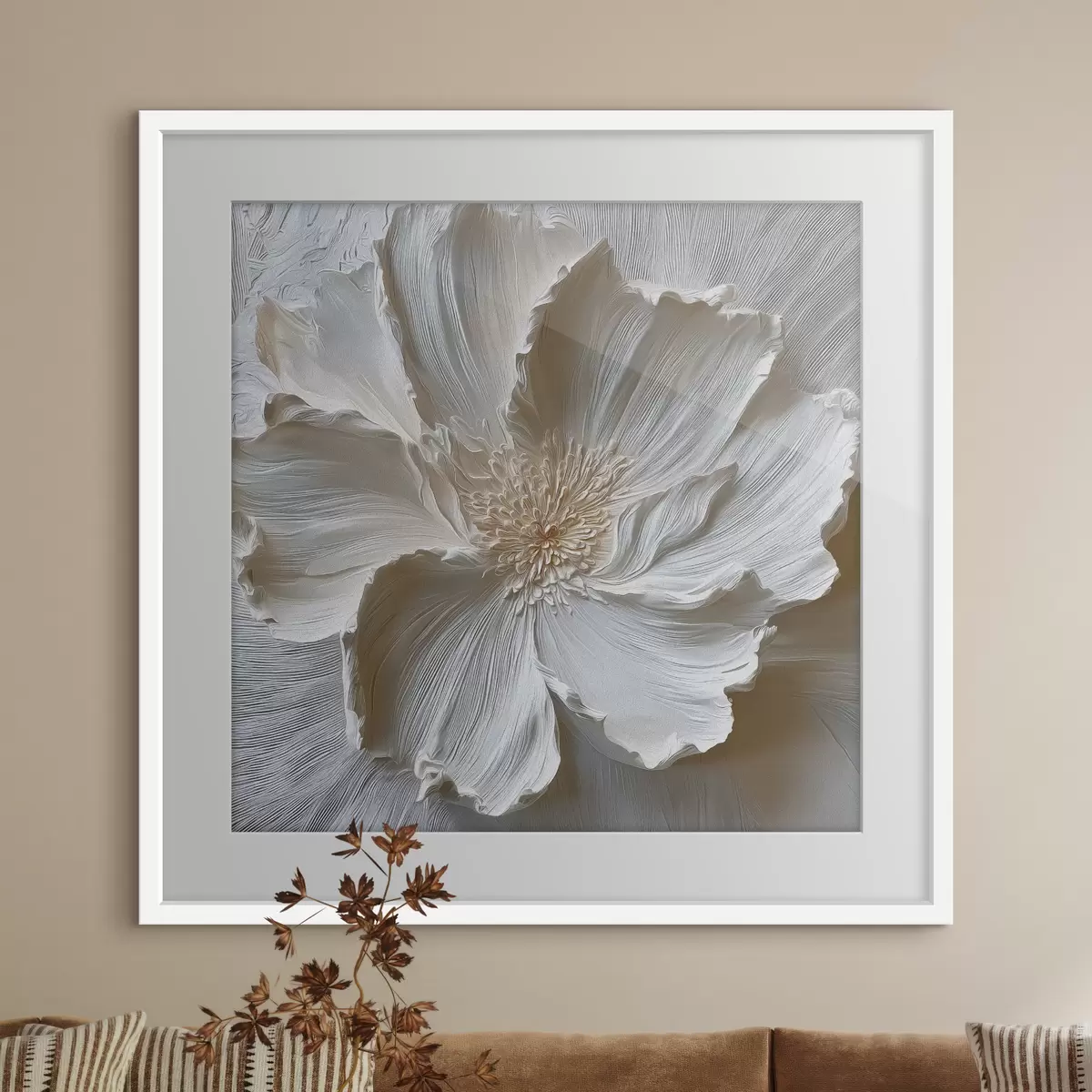 Poster Papavero bianco f48064