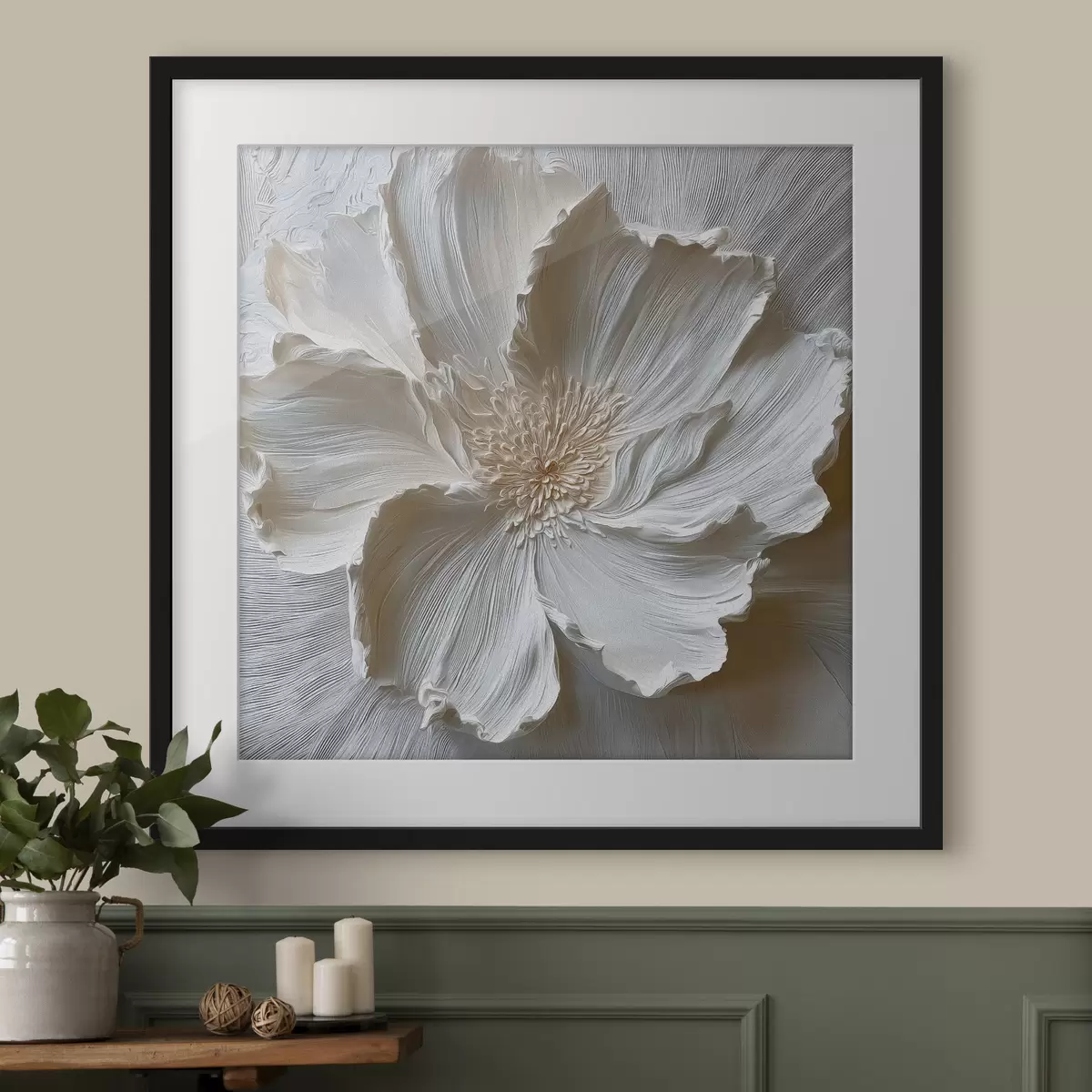 Poster Papavero bianco f48064