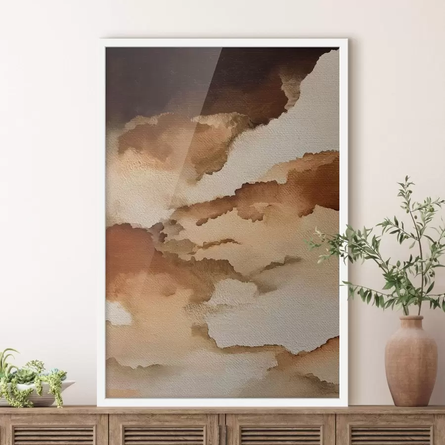 carta da parati composizione astratta a strati con acquerelli nr. f48070