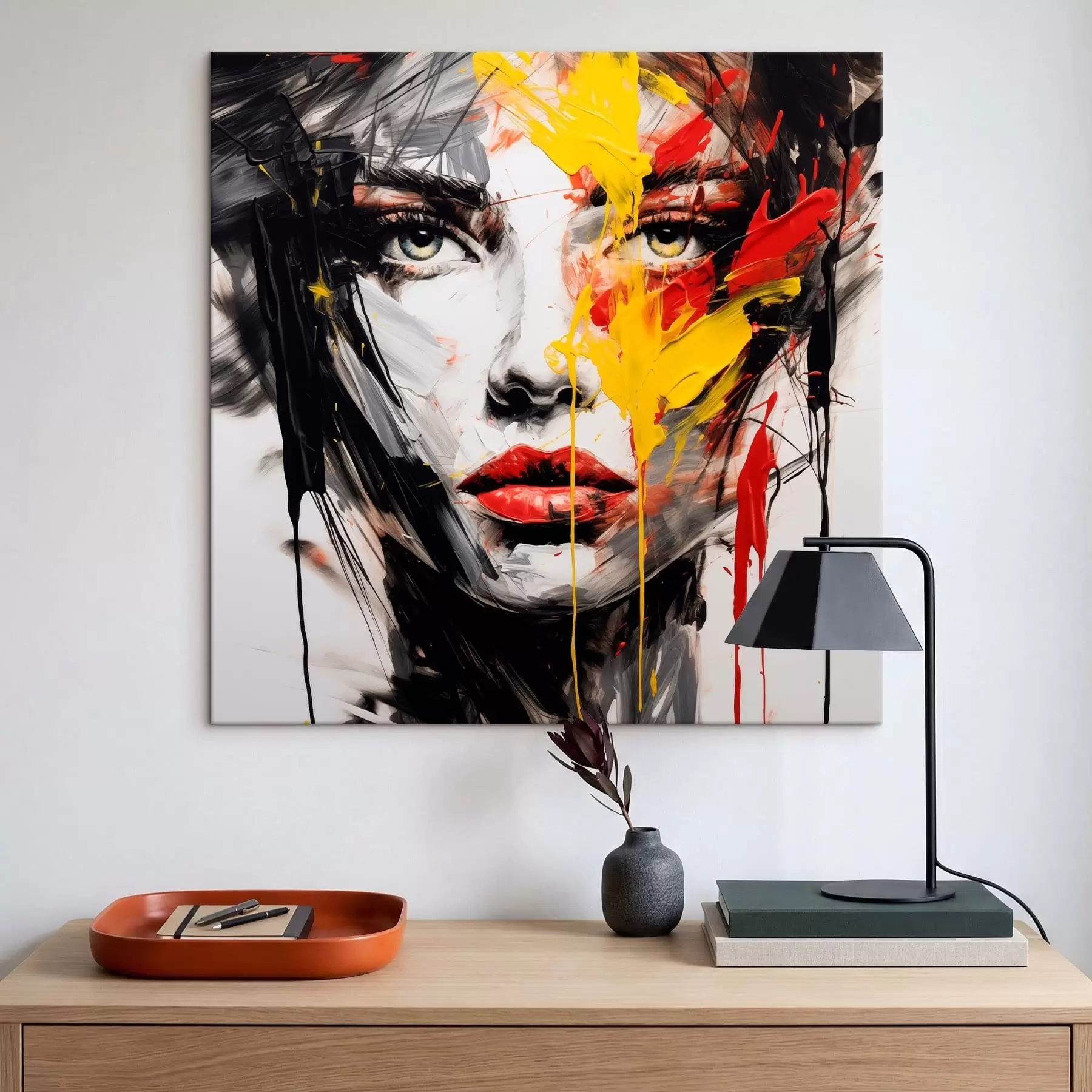 carta da parati Ritratto di donna con pennellate audaci nr. s48088