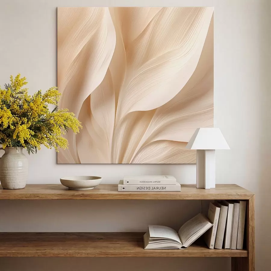 carta da parati Linee fluide astratte color beige nr. s48095