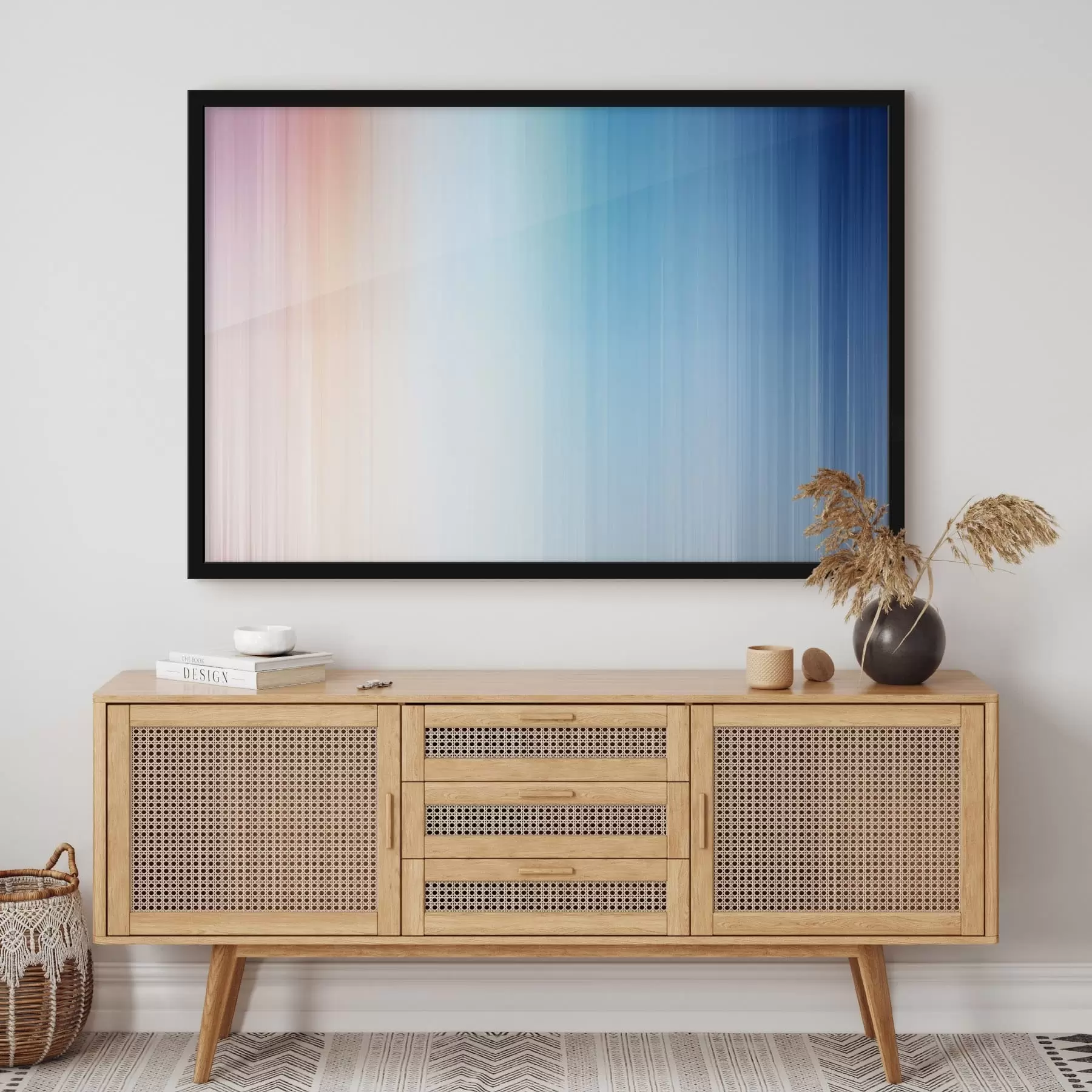 carta da parati Sfumatura uniforme dal caldo al blu nr. f48090