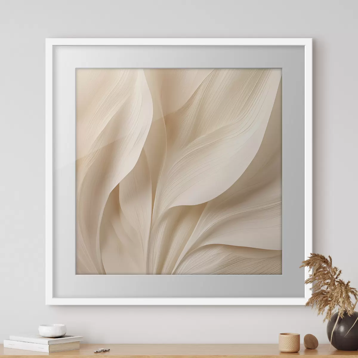Poster Linee fluide astratte color beige f48095