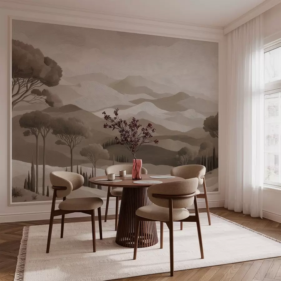 Carta da parati nature Paesaggio in stile pittura a olio 