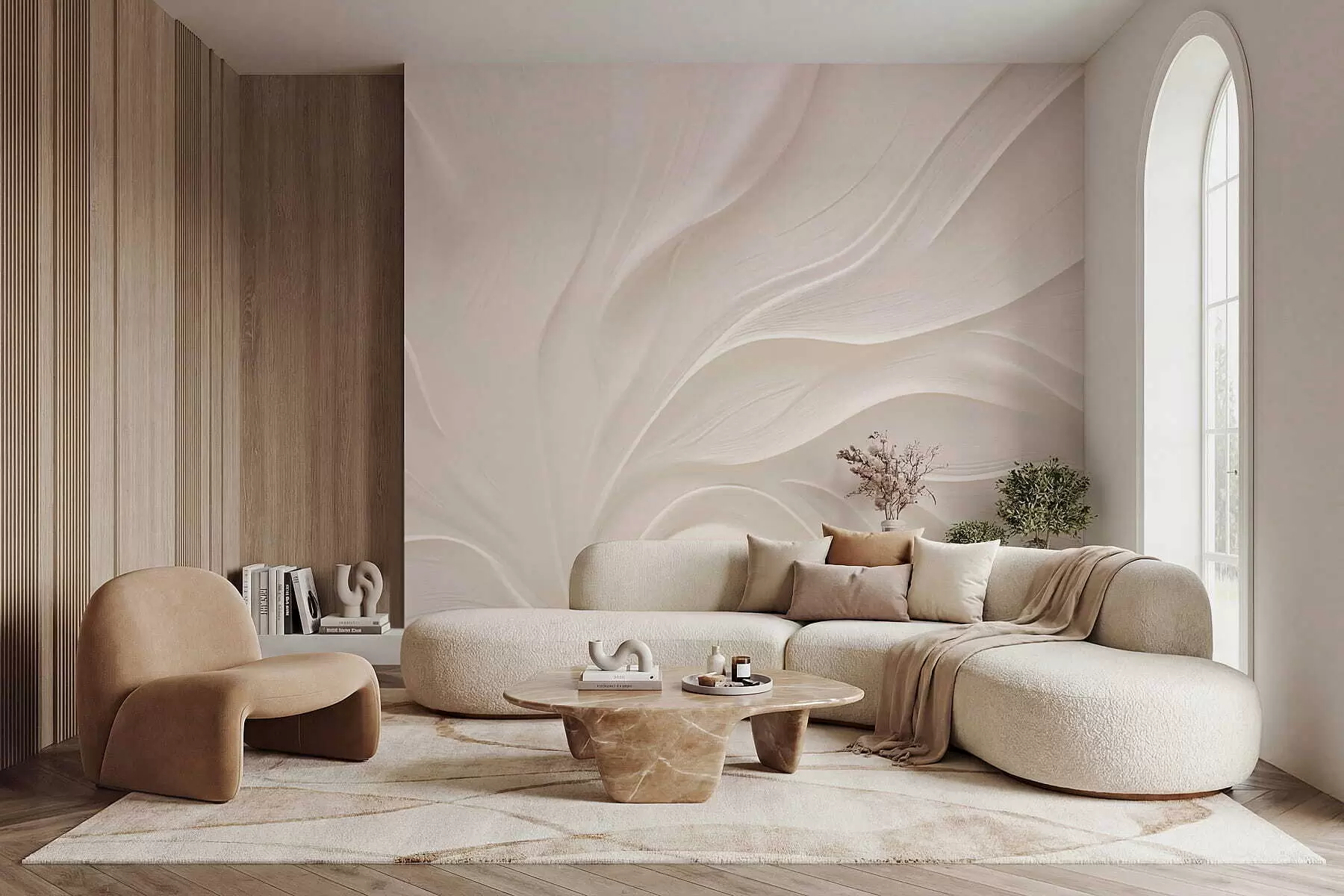 carta da parati Delicate foglie traslucide su un ramo nr. w05267