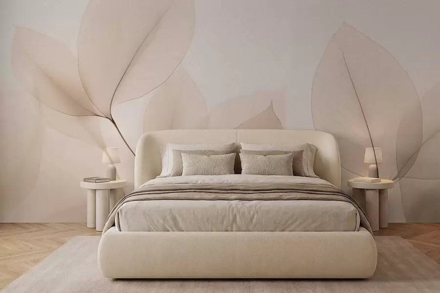 carta da parati Fiore bianco con linea sottile nr. w05268